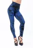 Leggings femme taille haute Faux Jean Slim élastique sans couture grande taille Skinny crayon pantalon femme poche entraînement course