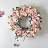 Декоративные цветы продукт 16 -дюймовый искусственный розовый цветочный венок окна дверь висят гирлянда рождественская стена украшение свадебное свадебное декор