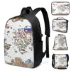 Backpack Funny Graphic Print 2023 Countryballs USB Charge Men School Bags Women Bag Travel Laptop