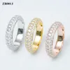 Band Ringen Luxe Gepersonaliseerde Fabriek Hoge Kwaliteit Vvs Moissanite Hip Hop Iced Out 925 Zilveren Mannen Eternity Ringbqi6HWYF