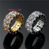 Collares pendientes Boda Moissanite Dubai Anillo de dedo de oro diseños Hombres Big Hiphop Diamond Tennis Ring