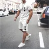 Männer Trainingsanzüge Sommer Anzug Mode Straße Kurze Hemd Shorts Casual Bequeme Kleidung Jogging Training 2-teiliges Set