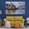 Kunst-Leinwandgemälde, Segelboote, handgefertigt, Reproduktion von Claude Monet, Heimdekoration