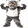 Nouveau Profession Wildcat Bobcat mascotte Costumes de mascotte Halloween dessin animé taille adulte gris tigre fantaisie robe de soirée 2203