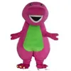 2018 High quality Profession Barney Dinosaur Mascot Costumes Halloween Cartoon Adult Size Fancy Dress2204
