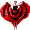 Stage Wear Women's Long Flamenco Skirts Women Red Spanish Clothes Bullfight Festival Gypsy Skirt Performance Ballroom Dance Costumes