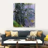 Handgemaakte canvas kunst Claude Monet schilderij Nympheas (waterlelies) dorp landschap artwork badkamer decor