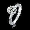 Band Ringen OEM ODM Nieuwe Stijlen Vrouwen Rhodium Plated 925 Sterling Zilver Engagement D kleur VVS GRA Moissanite Ring