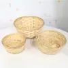 Cestas de armazenamento Bambu tecido inovador Cesta de flores Pão Pão Vaso de comida Vaso de jardim Suprimentos Acessórios