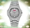 Célèbre montre de créateur à trois points 39mm Luxe Mode Cristal Diamants Hommes Femmes Acier Inoxydable Horloge Quartz Cadran Carré Montres Dames Montre de luxe cadeaux