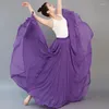 Stage Wear 360/540/720 graders chiffongkjol Ballet Belly Dance Women Gypsy Long kjolar Dansare Practice Offle 2023
