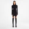 Basic Casual Dresses 2023 Autumn Sexy Party Mini Dress With Stocking Women Elegant Evening Female Bodycon Vintage Black White 230715