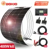 Chargers Dokio 18V100 W 200w 400 W Elastyczne zestawy paneli słonecznych do wodoodpornego monokrystalicznego China Naładowanie 12V Bateria 230715