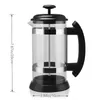 1pc 1000ml/35oz Large Capacity French Pressure Pot 304 Stainless Steel Multifunctional Glass Coffee Pot