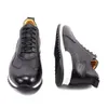 Sneakers pour hommes décontractés Vow Cow Leather Fashion Handmade Lace Up Sports Oxford Daily Shoes de marche extérieur respirant pour les hommes B