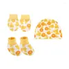 Clothing Sets Baby Anti Scratching Gloves Hat Cover Set Costume Accessory For Born Children Girl Boy