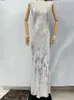 Grundlegende Freizeitkleider, Satin, bedruckt, Damen-Sling-Maxikleid, sexy Kette mit V-Ausschnitt, rückenfrei, ärmellos, Vestidos 2023, Sommer, elegante Dame, Party, schicke Roben 230715