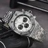 Wristwatches for Men 2023 New Mens Watches Six Needles All Dial Work Quartz Watch High Quality Top Brand Chronograph Clock Steel Belt Fashion Aude Montre De