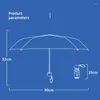 우산 소형 이동 우산 항 -UV 및 비 6 접이식 파라솔 경량 보호