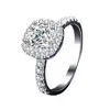 Colares com pingente personalizado GRA D cor 3EX 1CT 2CT 3CT prata pura anel moissanite 925 para mulheres