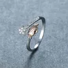 Trouwringen Luxe Vrouwelijke Kleine Ster Verstelbare Dunne Ring Band Klassieke Zilveren Kleur Engagement Minimalistische Open Voor Vrouwen