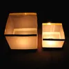 Square Paper Floating Water Candle Lamp Wishing Praying Blessing Waterproof Lantern For Wedding Valentine's Day Decoration