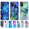 Per Samsung A02s Custodia da 6,5 pollici Custodia morbida in silicone Galaxy SM-A025F A025 Marmo Fiocco di neve Inverno Natale