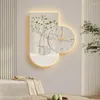 Väggklockor personlig klocka kinesisk stil industriell design stor 3d digitala smarta barn sovrum reloj pared hem