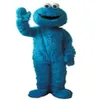 Niebieski Cookie Monster Mascot Costume Fancy Dress Dorosły Rozmiar Halloween Costumes306t