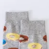 Chaussettes pour hommes 7 paires mode coloré décontracté coton hommes série alimentaire beignet avocat Sushi heureux drôle pour goutte