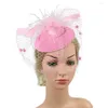 Berets Hair Hoop Design słodki fascynator kapelusz ręcznie robiony ślubny hEKPIERA FAUX Pióro Decor Decorki