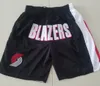 Vintage bara Don Basketball Shorts Just Mens Don Black Pocket Short Pants Zipper Stitched Team Basketball Shorts S-XXL