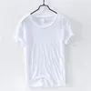 Men's Suits H263 Summer Pure Cotton T-shirt For Men O-Neck Solid Color Casual Thin T Shirt Basic Tees Plus Size Male Short Sleeve Tops