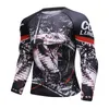 T-shirts pour hommes T-shirt à impression numérique de style punk de haute qualité pour les sports Jiu Jitsu Bjj Rashguard Hommes Muscular MMA Cycling Trainning Top