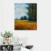 Peintures sur toile faites à la main par Claude Monet Champ Davoine champ d'avoine Art moderne décor de salle de cuisine