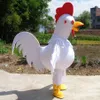 2019 fábrica mais bonito branco vermelho preto amarelo frango mascote traje desenho animado festa de aniversário masquerade253P