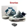 2024 Red Cement 4S Snorlax Olive Canvas 4 أحذية كرة سلة مع مربع مجمدة لحظات Cacao Wow