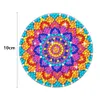 Diamond Målning 6st DIY Coaster Sunset Beach S Mandala Drink Cup Cushion Non Slip Table Isolation Pad Home Decor 230715