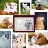 Urne per cani per ceneri Scatola dei ricordi commemorativa per animali domestici con cornice per foto e kit per impronte di zampa Cofanetto cinerario per animali domestici in legno di pino premium