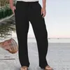 Männer Hosen Baumwolle Leinen Männlich Frühling Sommer Täglich Oder Strand Lose Atmungsaktive Einfarbig Hosen Fitness Streetwear Größe 4XL