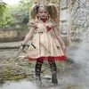 Костюм для девочек -вампиров Хэллоуин костюм для детей свадьба призрачная невеста цветочная девочка ведьма костюм Voodoo Disfraz260l