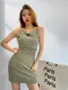 Designer Sexy Strap Women's Promdress Hip Wrap Dress Summer Party Wear Comfortable High Elasticity Fabric 141