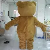 Haute qualité ours en peluche mascotte Costume dessin animé déguisement rapide adulte taille186O