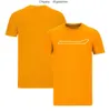 F1 McLarens T-shirts combinaison de course T-shirt à manches courtes série de fans de course version équipe col rond haut à séchage rapide maillot de sport respirant