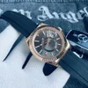 Men Automatyczne zegarek mechaniczny kalendarz ze stali nierdzewnej 42 mm niebo mieszkanie klasyczny niebieski wybieranie Business Master zegarek GMT Watche Watche GMT