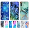 För Xiaomi Mi 9 Lite Case Silicon Soft TPU Back Phone Cover Lite Coque Capa marmor Snow Flake Winter Christmas