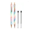 Stylos à bille rétractables avec 2 recharges de stylo pour étudiant JIAN