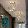 Plafonniers nordique verre aluminium lampe éclairage intérieur pour salon couloir chambre salle à manger couloir balcon intérieur