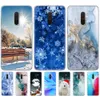 För Xiaomi Pocophone F1 Case Poco Silicon Soft Cover Global Marble Snow Flake Winter Christmas