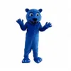 Halloween bleu panthère mascotte Costume haute qualité dessin animé léopard Animal Anime thème personnage noël Carnival276q